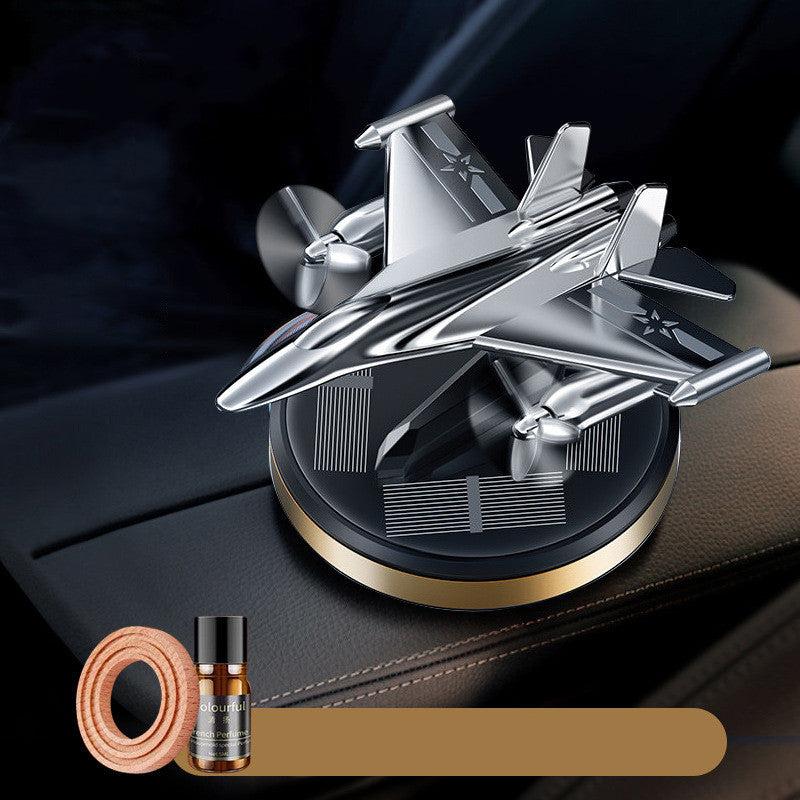 Solar Powered Rotating Perfume Ornaments - Car Dashboard Fighter Decoration