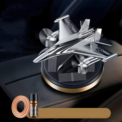 Solar Powered Rotating Perfume Ornaments - Car Dashboard Fighter Decoration