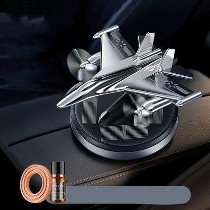 Solar Powered Rotating Perfume Ornaments - Car Dashboard Fighter Decoration