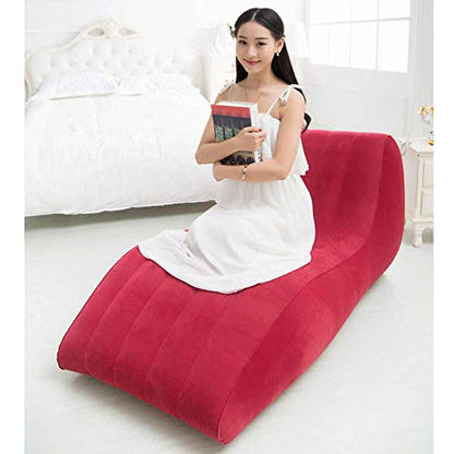 Portable Dual Inflatable Sofa - Indoor & Outdoor (Red)