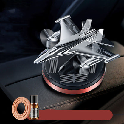 Solar Powered Rotating Perfume Ornaments - Car Dashboard Fighter Decoration