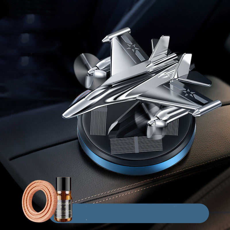 Solar Powered Rotating Perfume Ornaments - Car Dashboard Fighter Decoration